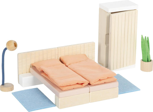 small foot Dollhouse Furniture Wooden Bedroom Dolls House Furniture Set for Kids 3 Years Old 12631