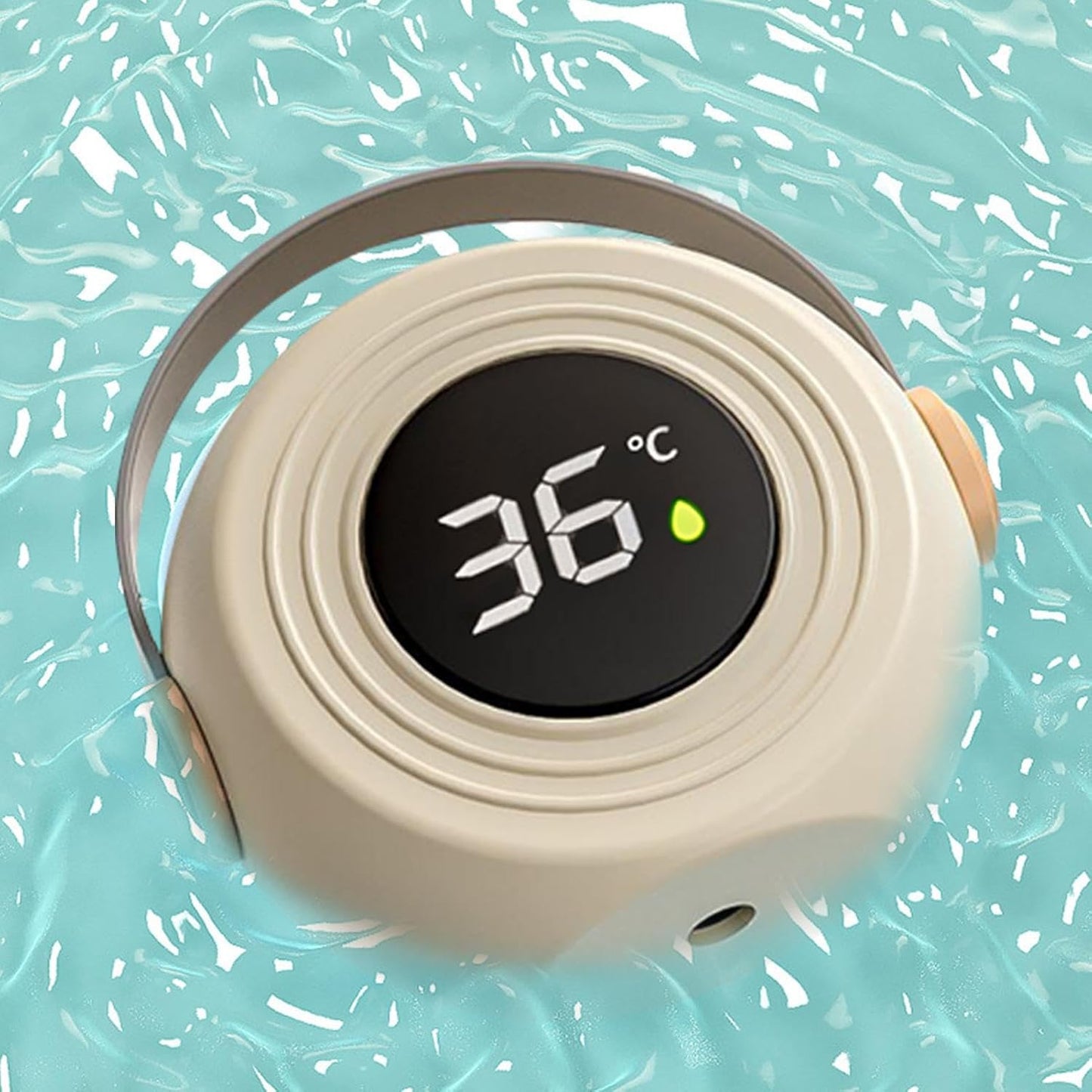 Baby Bath Temperature Gauge, Digital Water Thermometer Monitor, Electronic Sensor Tool, Floating Display Device for Bathroom Shower Swimming Pool Safety, 4.33x3.93 inches
