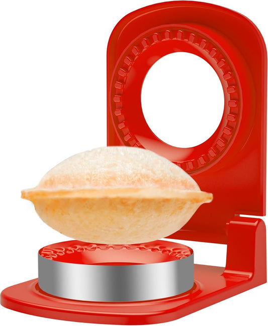 Metal Sandwich Cutter and Sealer Round Sandwich Cutters for Great Perfectly Sealed Sandwiches, Lunch Box Snacks & Party Food Prep(Red)