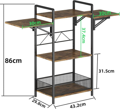 GILLAS 3 Tier Large Printer Stand, Desk Top Printer Dtand with Storage, 3 Tier Printer Table for Home Office Organization, Suitable for Fax Machines, Scanners, Office and Home Storage Rack, Metal