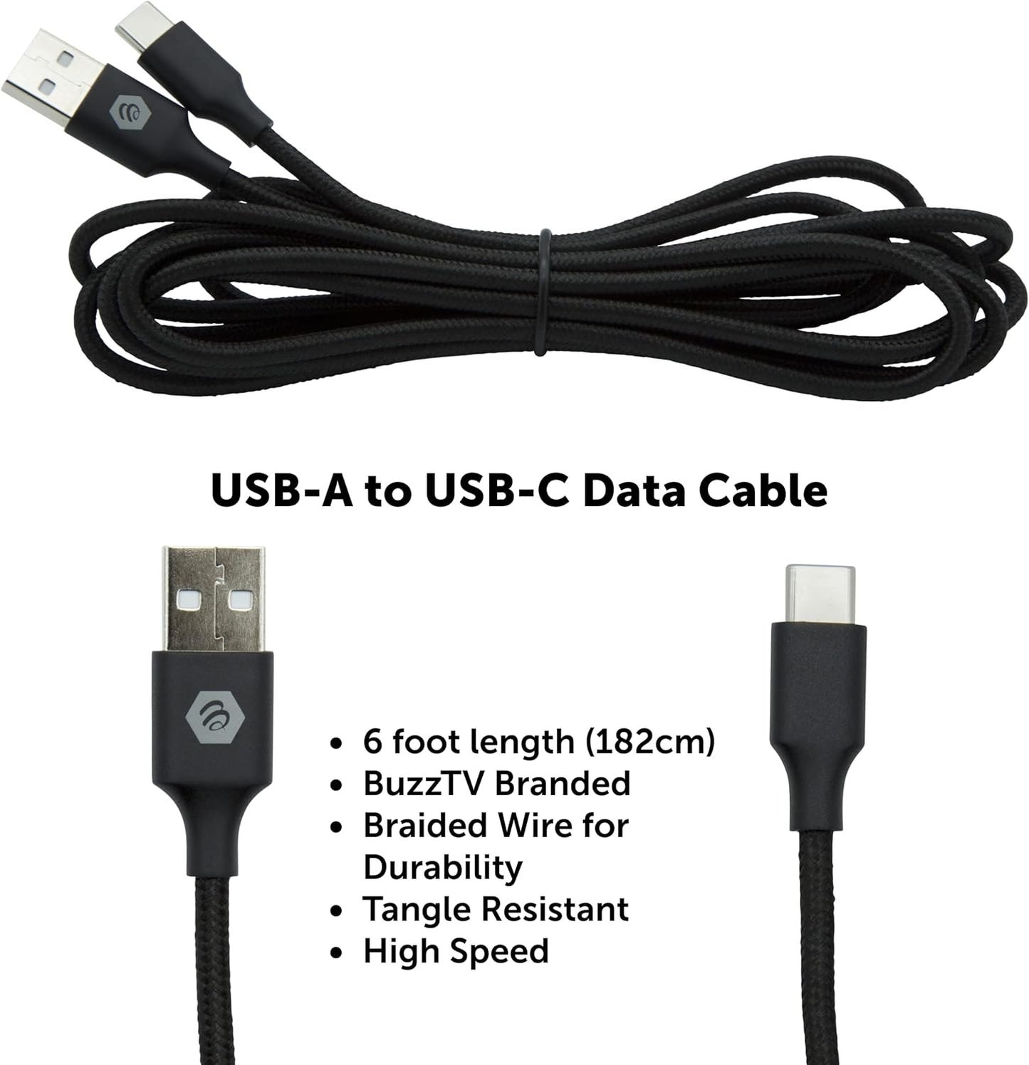 BuzzTV U5 128GB Android TV Box | 4K Streaming Device Quad-Core Processor Dual-Band Wi-Fi Bluetooth 5.0 | HDR Android 11 OS