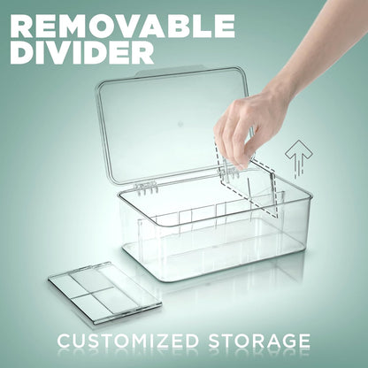 Utopia Home Tea Bag Organizer – 3 Pack Stackable Tea Storage Containers with Lids – Clear Plastic Tea Bag Holder for Kitchen Cabinet, Pantry organizers and storage, Cupboard, Snack & Home Organization