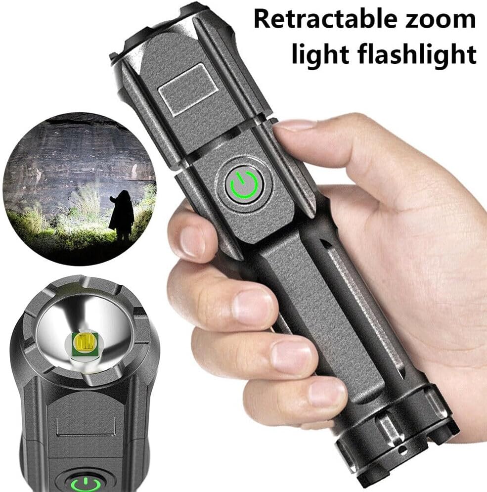 TooToo 990000LM Torch CREE Led Flashlight USB Rechargeable Tactical Camp Zoomable Lamp