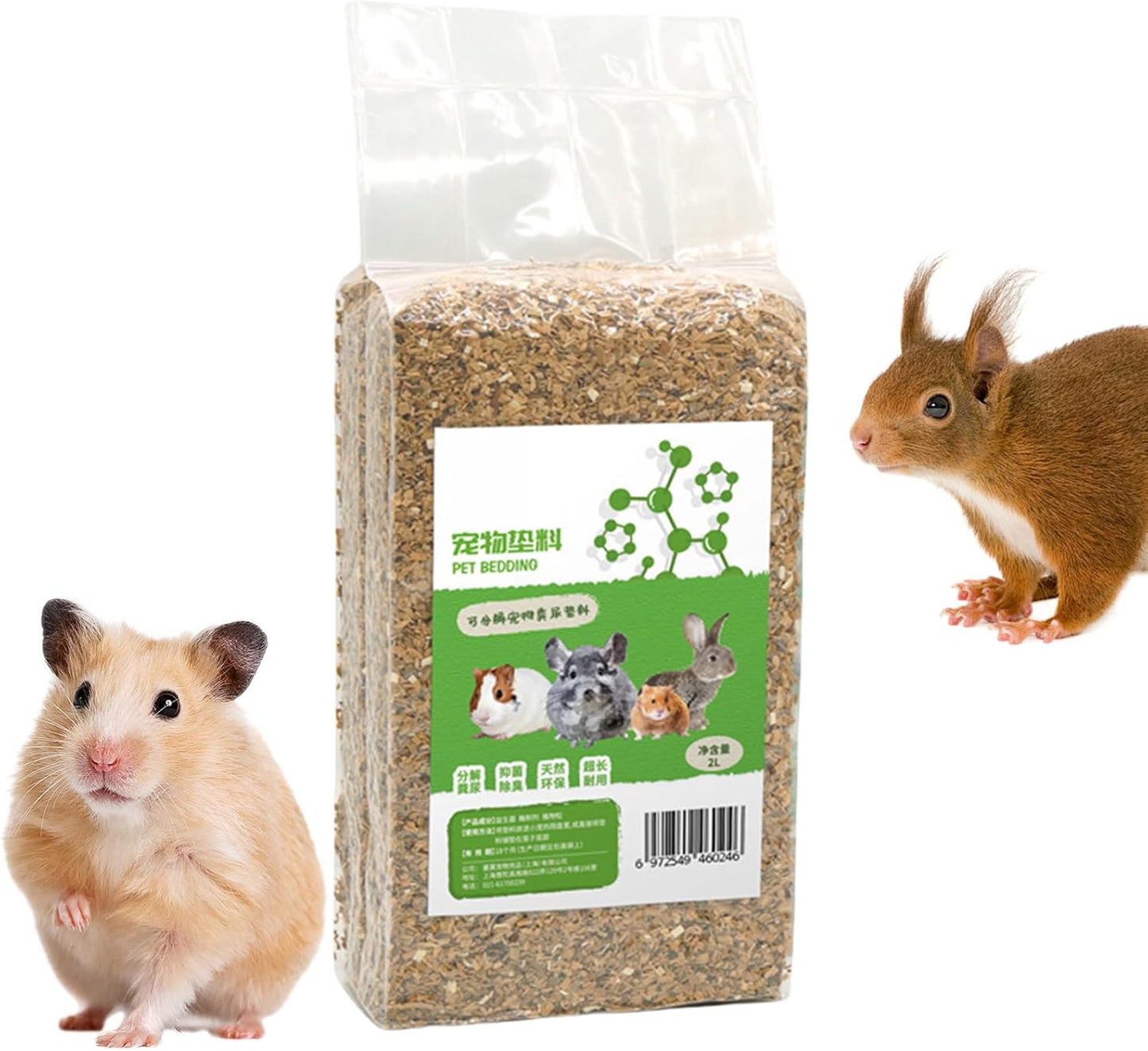 Hamster Sand, Natural Odor Control Gerbil Bedding, No Dust Terrarium Substrate, 5.91x9.84 Inches, Ideal for Small Pet Habitats and Clean Comfortable Living Spaces