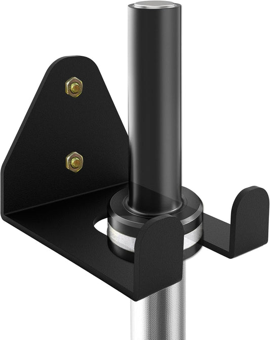 YZZHAJ Olympic Barbell Hanger, Heavy Duty Barbell Storage Rack, Vertical Barbell Mount Rack, Garage Gym Bar Wall Rack,Space Saving Commercial or Home Gym Accessory