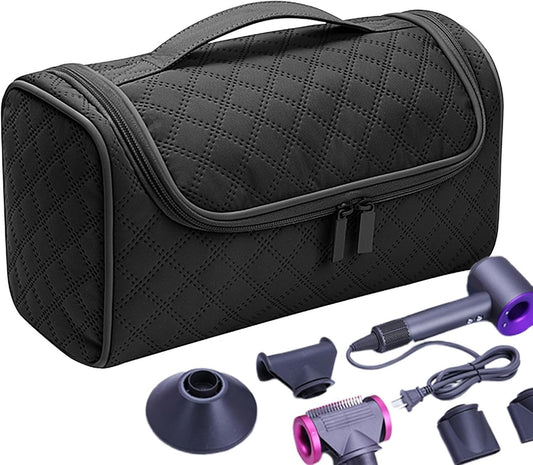 Hair Dryer Travel Case, Hair Dryer Storage Bag for Dy-Son Airwraps & Shark Flexstyle Attachment, Portable Hair Tool Travel Bag Organizer with Hooks