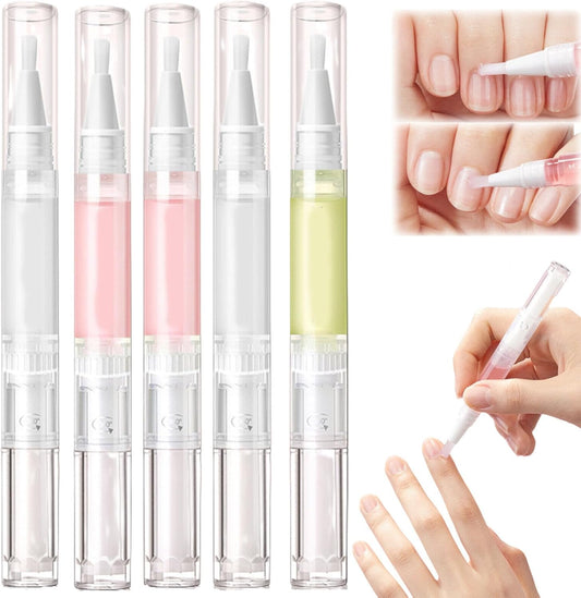 Radiant Nail Growth Oil, Cosmetics Nail Growth Oil, Nail Oil Cuticle Pens, Cuticle Revitalizer for Agnail Nourish Skin Nail Care (5 Pcs)