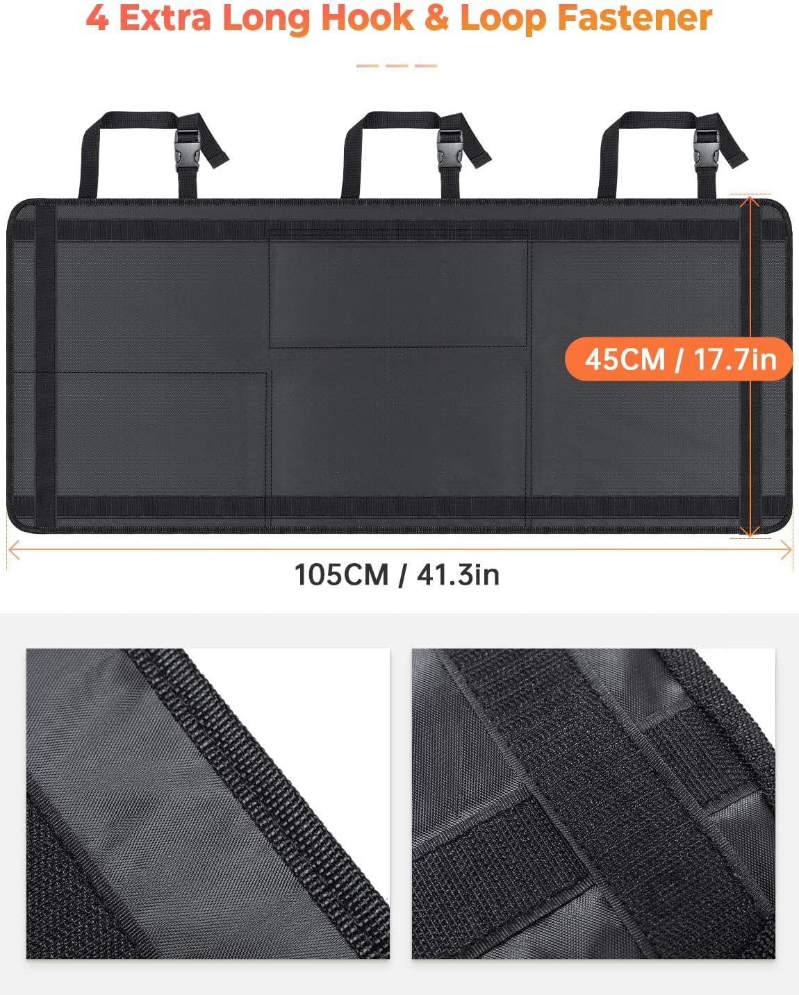 Oasser Car Storage Organizer New Version, Hanging Trunk Organizer with 10 Different Functional Storage Bags, Car Automotive Accessories Trunk Organizer for SUV Truck MPV VAN