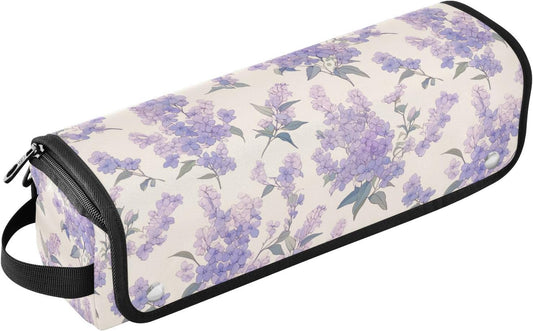 FRODOTGV Organizzatore 2 in 1 per strumenti per capelli viola chiaro con tappetino in ferro, organizer per piastre per capelli di grande capacità, organizer per strumenti caldi e accessori per la cura