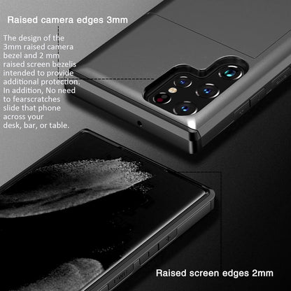 for Samsung Galaxy S25 Ultra Case Wallet, Built-in Card Holder (2 Cards) Military Grade Protection, Raised Edges Protect Screen, Shockproof Slim Case for Samsung Galaxy S25 Ultra 6.9"