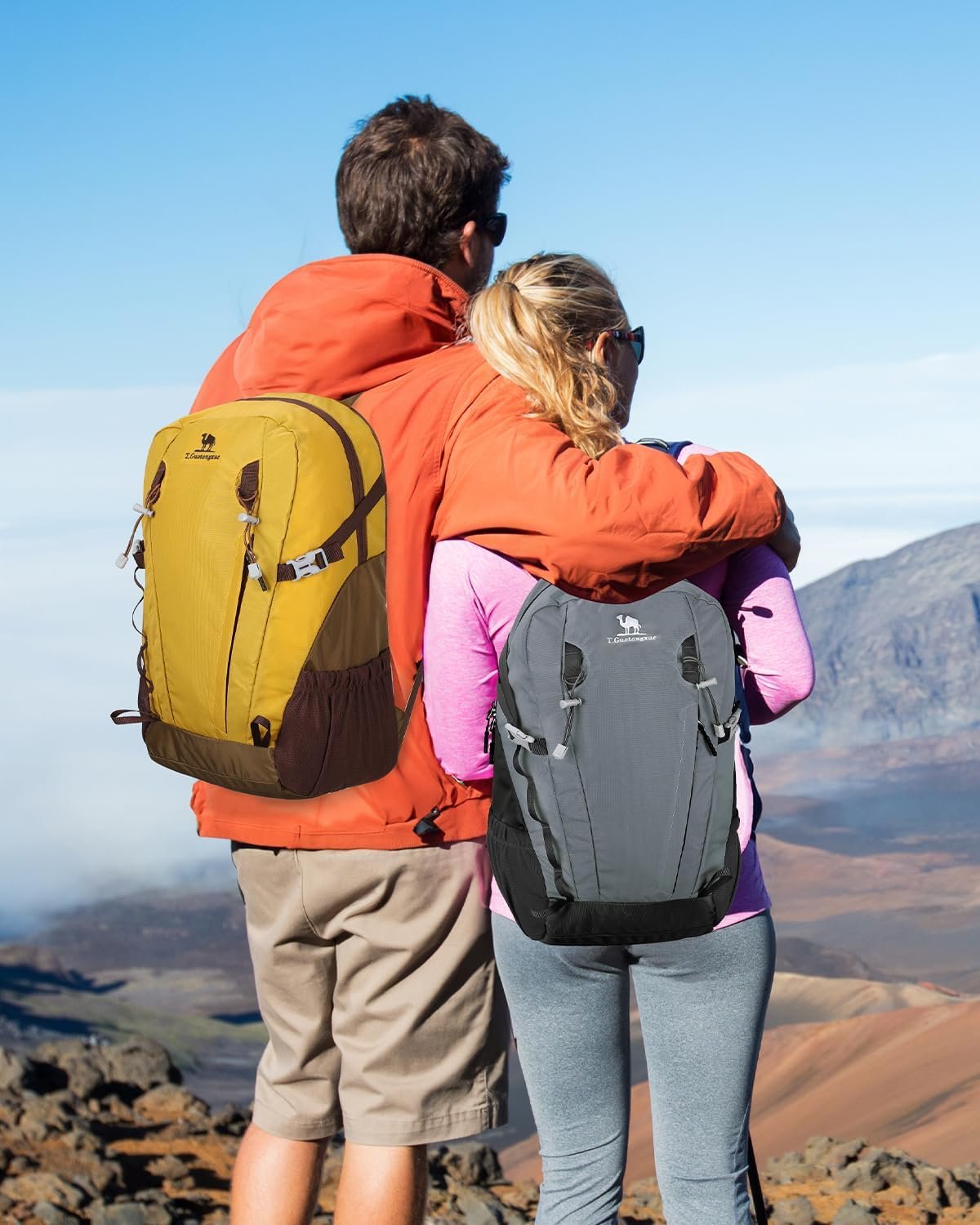 Outplea 30L Hiking Daypack for Men Women, Travel Hiking Backpack, Breathable Waterproof Outdoor Rucking Backpack