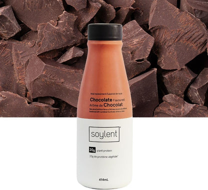 Soylent Plant Based Meal Replacement Shake, Chocolate – Contains 20g Complete Vegan Protein, Ready-to-Drink – 414 ml, 12 Pack
