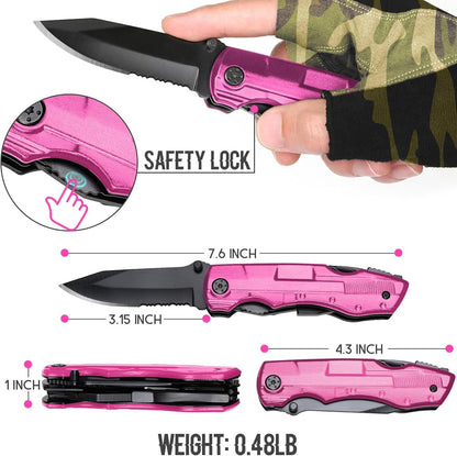 Gifts for Women Wife Mom Girlfriend Her - Mothers Day Gifts from Daughter Son, Stocking Stuffers for Women, Anniversary Birthday Gift - Christmas Pin-k Multitool