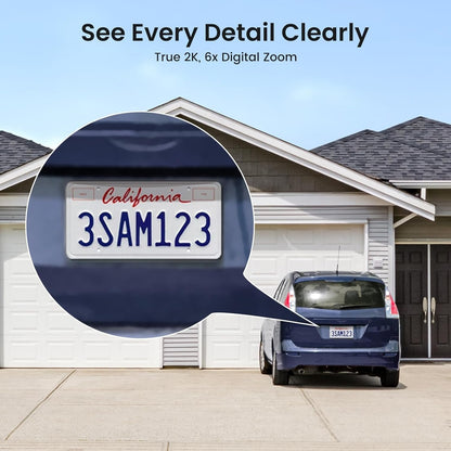 AOSU Solar Security Cameras Wireless Outdoor, 2K QHD Home Security System, 4-Cam Kit with 166° Ultra-Wide View, Cam-to-Cam Sync, 32GB Homebase Local Storage, Color Night Vision, No Monthly Fee