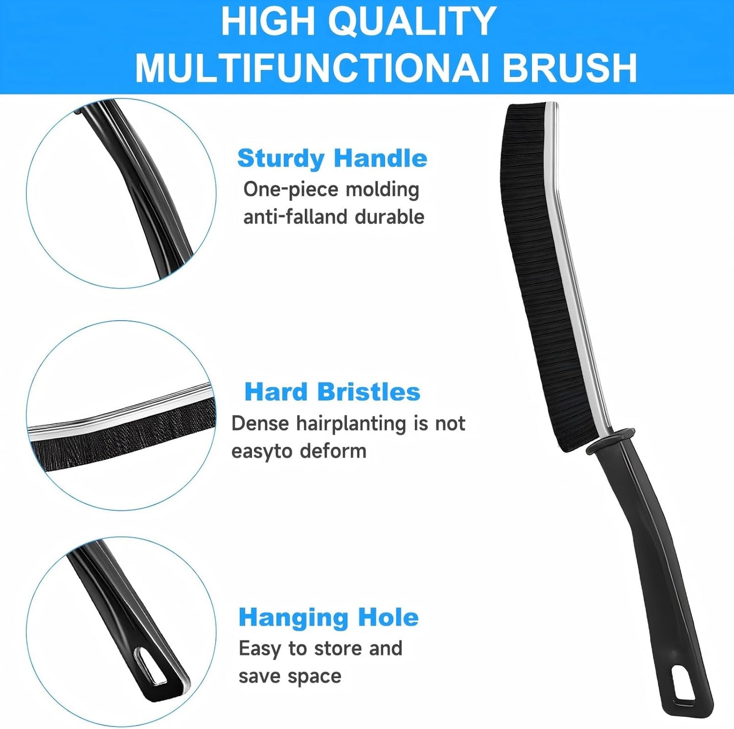 8 Pcs Cleaning Brush, Hard Bristle Crevice Cleaning Brush, Multifunctional Gap Scrub Brush, Home Essentials, Bathroom Cleaner Tools Kits for Household, Kitchen, Window, Faucets, Toilet, Groove, Car