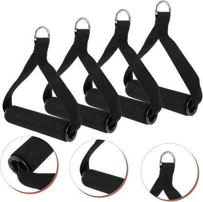 BRIGHTFUFU Adopted Advanced Tech Sturdy Fitness Handle Exercise Band Grip Thickened Nylon Comfortable for Workout Bands Random Color