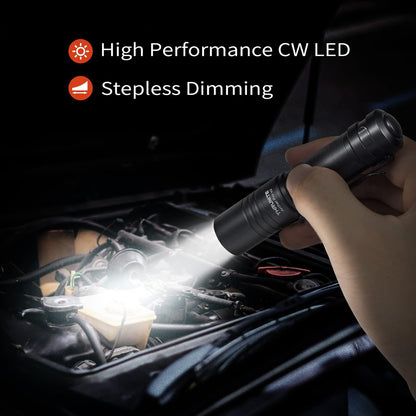 ThruNite Archer Pro V2 EDC Flashlight - Aluminum & Black Flashlight - 950 Lumens & Tail Switch Led - Super Bright & 15 Days Working - Emergency Light for Camping & Outdoor Adventures - Cool White