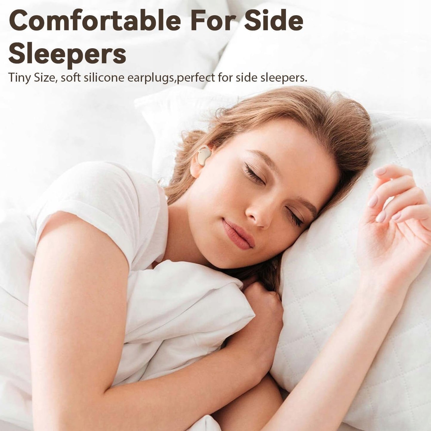 YUANJ Sleep Headphones,Soft Headphones Sleep Buds,Sleeping Earbuds with 24 dB Noise Isolation