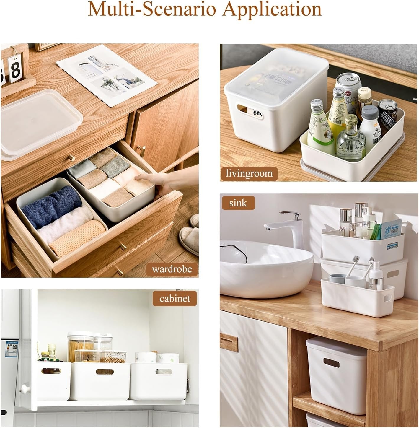 GMYMTM 6-Pack Heavy-Duty Plastic Storage Bins (2XXL 2L 2M) with Lids - Multi-Use Organiser for Garage, Laundry, Pantry, Bathroom & Toys Durable Stackable Design