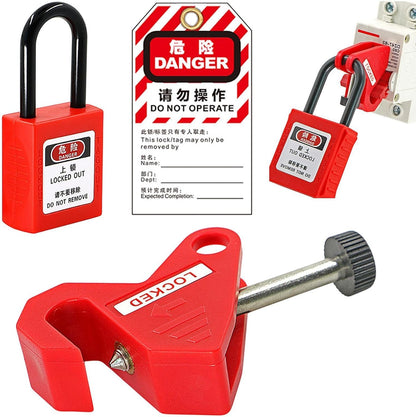 Circuit Breaker Lock, Electric Air On-Off Locking Tool, Distribution System Lockout Insulation Device, Hand for Breaker, Safety and Security Features, Easy Installation, Sturdy Material
