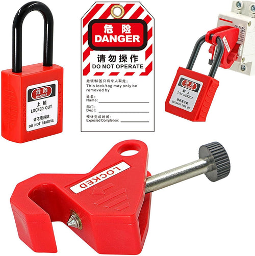 Circuit Breaker Lock, Electric Air On-Off Locking Tool, Distribution System Lockout Insulation Device, Hand for Breaker, Safety and Security Features, Easy Installation, Sturdy Material