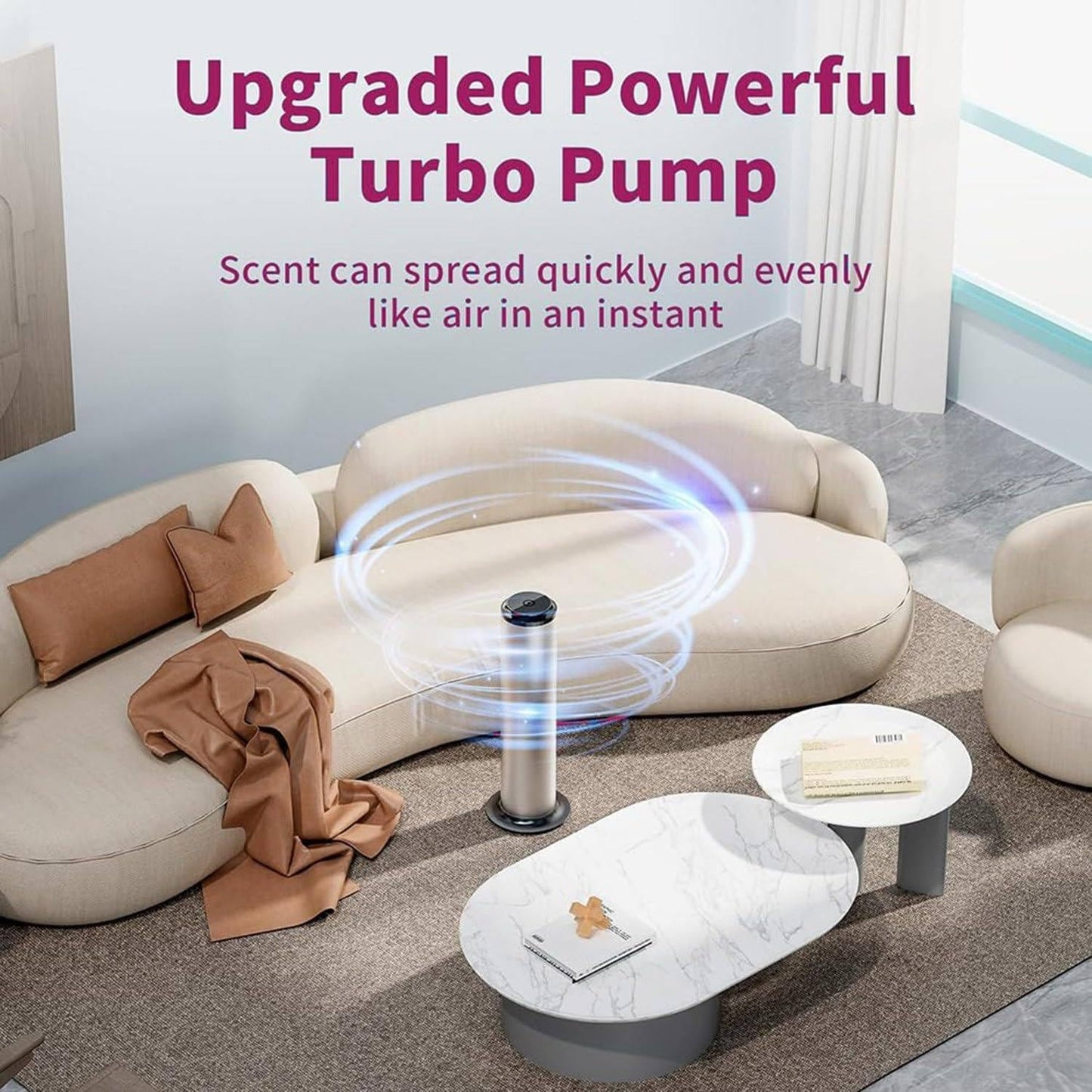 500 Ml Remote Control Scent Air Machine per La Casa, Diffusore Di Oli Essenziali Da 1500 Piedi Quadrati Diffusore Di Fragranze per Hotel Cold Air per Grandi Stanze, Ufficio, Da Pavimento,Black