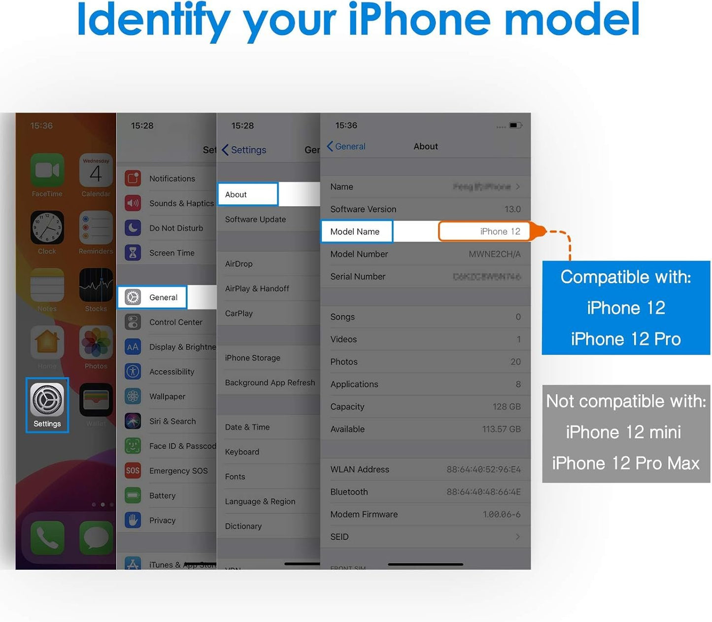 JETech Privacy Screen Protector for iPhone 12/12 Pro 6.1-Inch, Anti Spy Tempered Glass Film, 2-Pack