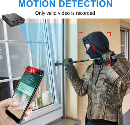 Smallest Wireless WiFi Hidden Camera,HD1080P Video Recording Live Feed,Portable Camera,Nanny Cam,Baby Monitor with Night Vision,Motion Detection,Cloud Storage,Remote Viewing for iOS Android Phone APP