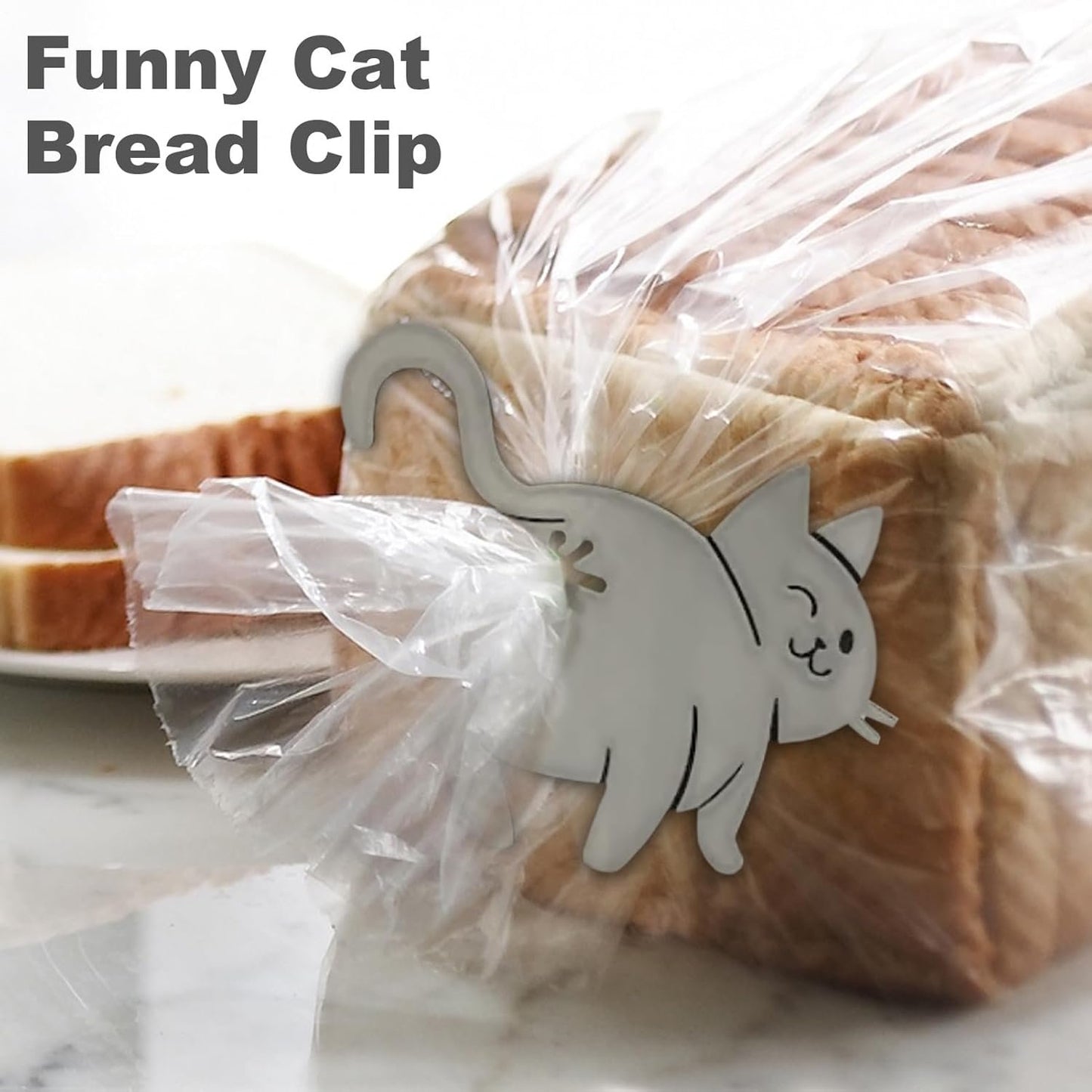 Bread Ties, Cat Butt Bread Clip, Reusable Food Clips for Breads, Funny 3D Printed Bag Holder, Quirky Home Decor, Novelty Kitchen Gadget for Cat Lovers
