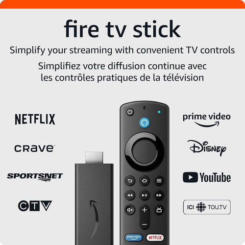 Amazon Fire TV Stick with Alexa Voice Remote (includes TV controls), HD streaming device