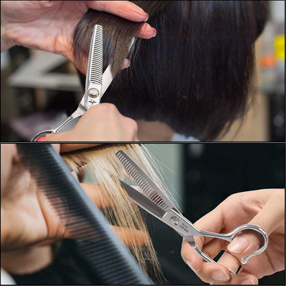 PURPLEBIRD 6 Inch Hair Thinning Scissors Japanese Stainless Steel Hairdressing Scissors Ideal for Men, Women and Children, Silver