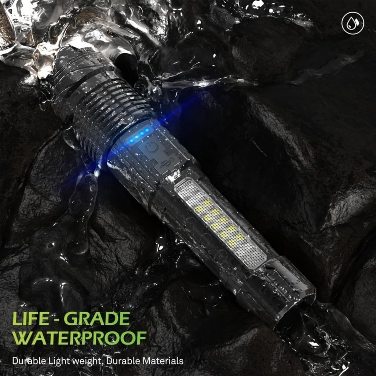 BEOWUI Suptruck Voltguard X95 Tactical Flashlight, 2 High Lumen Flashlights with 7 Light Modes, Ipx6 Waterproof, Strobe, 18650 Battery Powered, Must Have for Camping 2025 (2