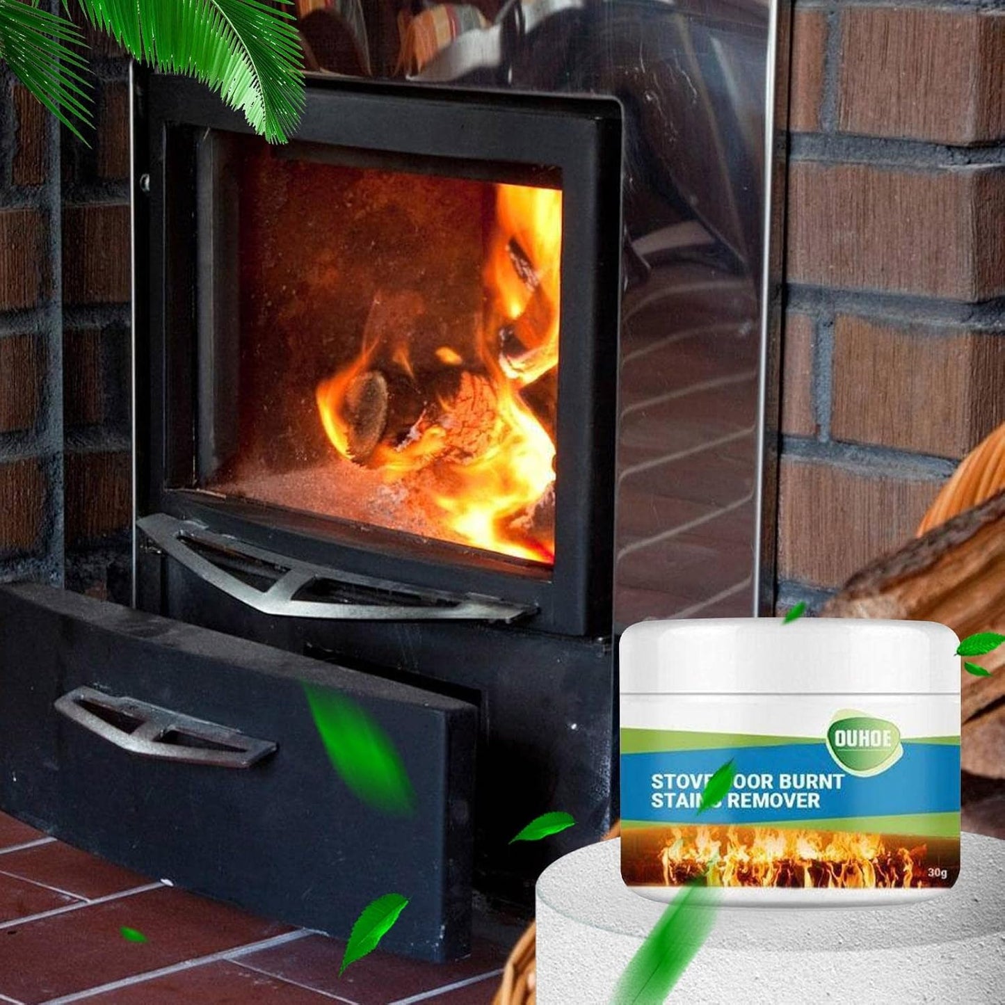 Oven Grease Cleaner - 30g Heavy Duty Oven Stain Cleaner - Cleaning Accessories Oven Stain Cleaner for Barbecue Grates Metal Top Veegap