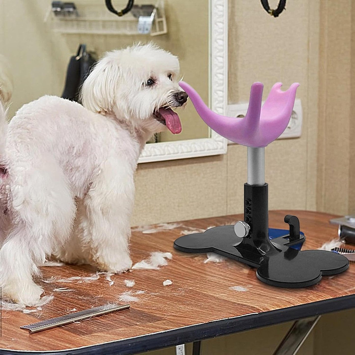 Small Dogs Grooming Chair, Standing Bathing Support, 5.7x7.28 inches Adjustable Height, Sturdy Material, Assistive Stand Ladder for Dog, Trimming, Showering, Grooming
