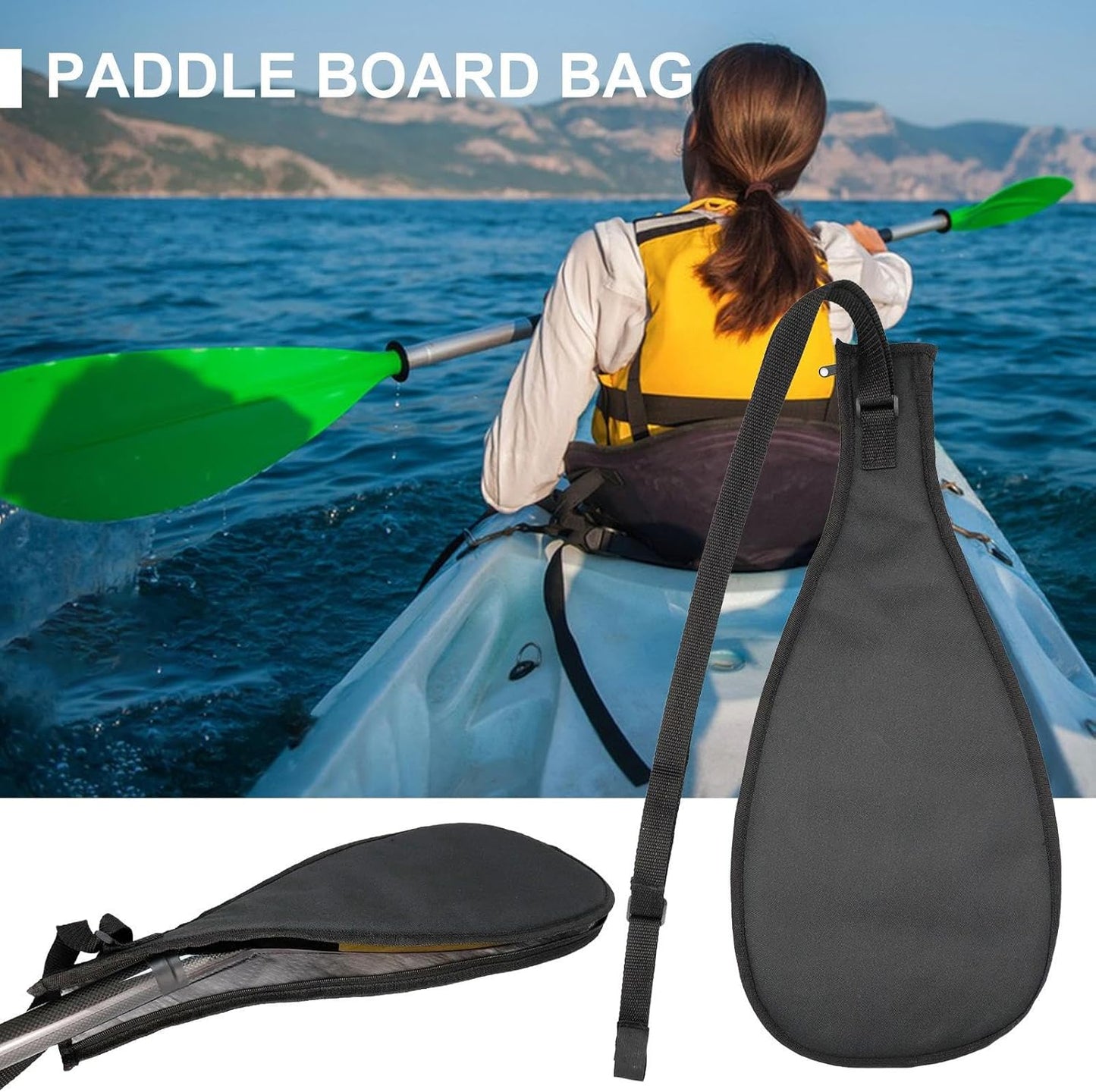 Kayak Paddle Storage Bag – Waterproof Paddle Carry Case with Shoulder Strap, Lightweight Portable Paddleboard Equipment Holder for Canoeing, Boating, Rafting, Outdoor Travel, Gear Bag for Water