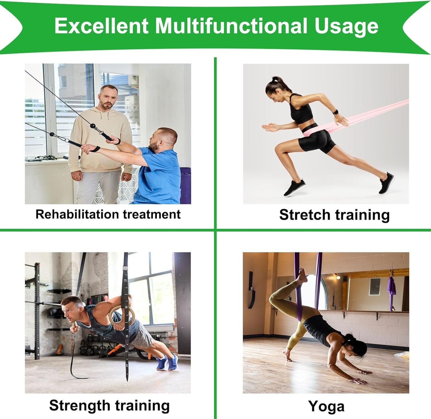 YZZHAJ Resistance Band Wall Anchors, Workout Wall Mount Hooks,Wall Mount Anchors Home Gym Accessories Equipment for Body Weight Straps, Strength Training, Physical Therapy Exercise