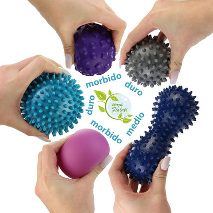 ALPIDEX Massage Balls Set of 5 Balls Lacrosse Feet Triggerpoint Different Degrees of Hardness for Back Legs Feet Hands
