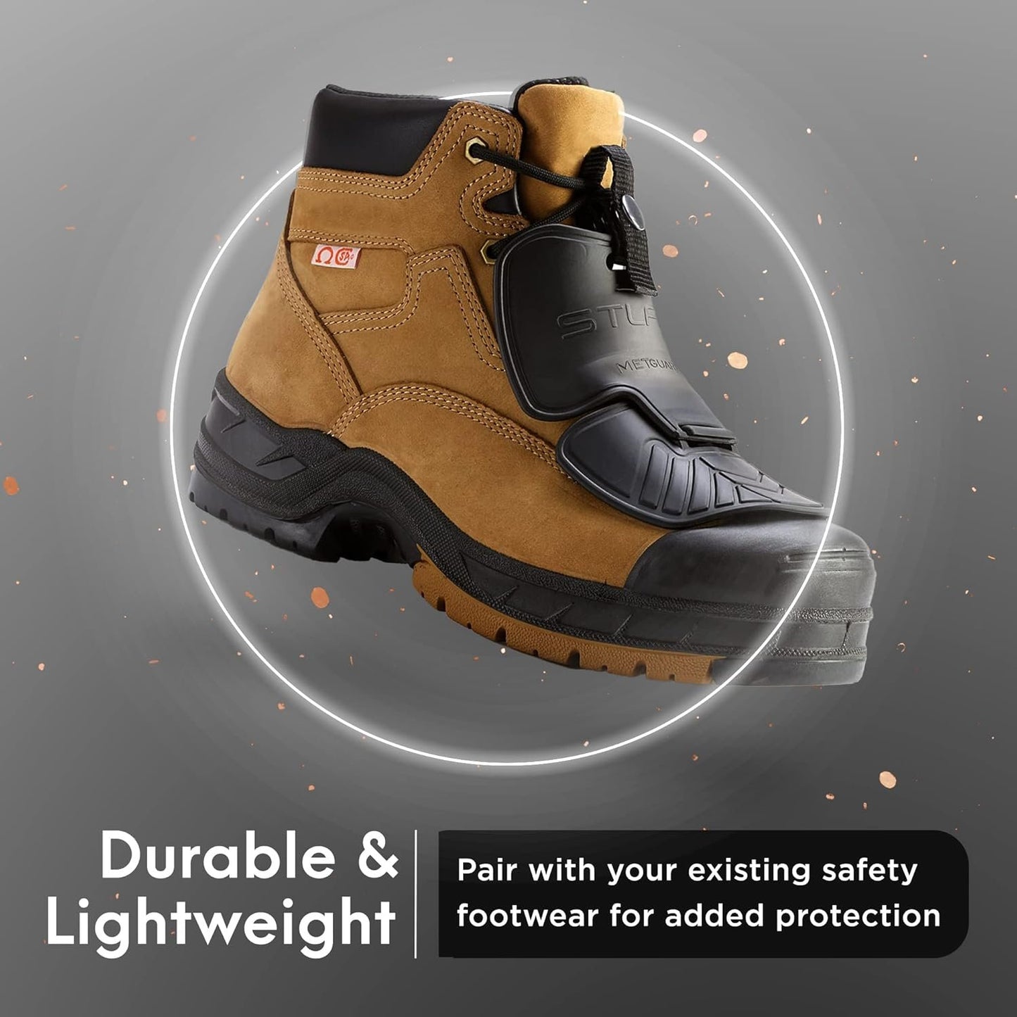 STLFLX - MetGUARDZ™ Metatarsal Guard for Safety Boots and Shoes, Shoe/Work Boot Metatarsal & Lace Protector, SEN 600, Lace-Up Version