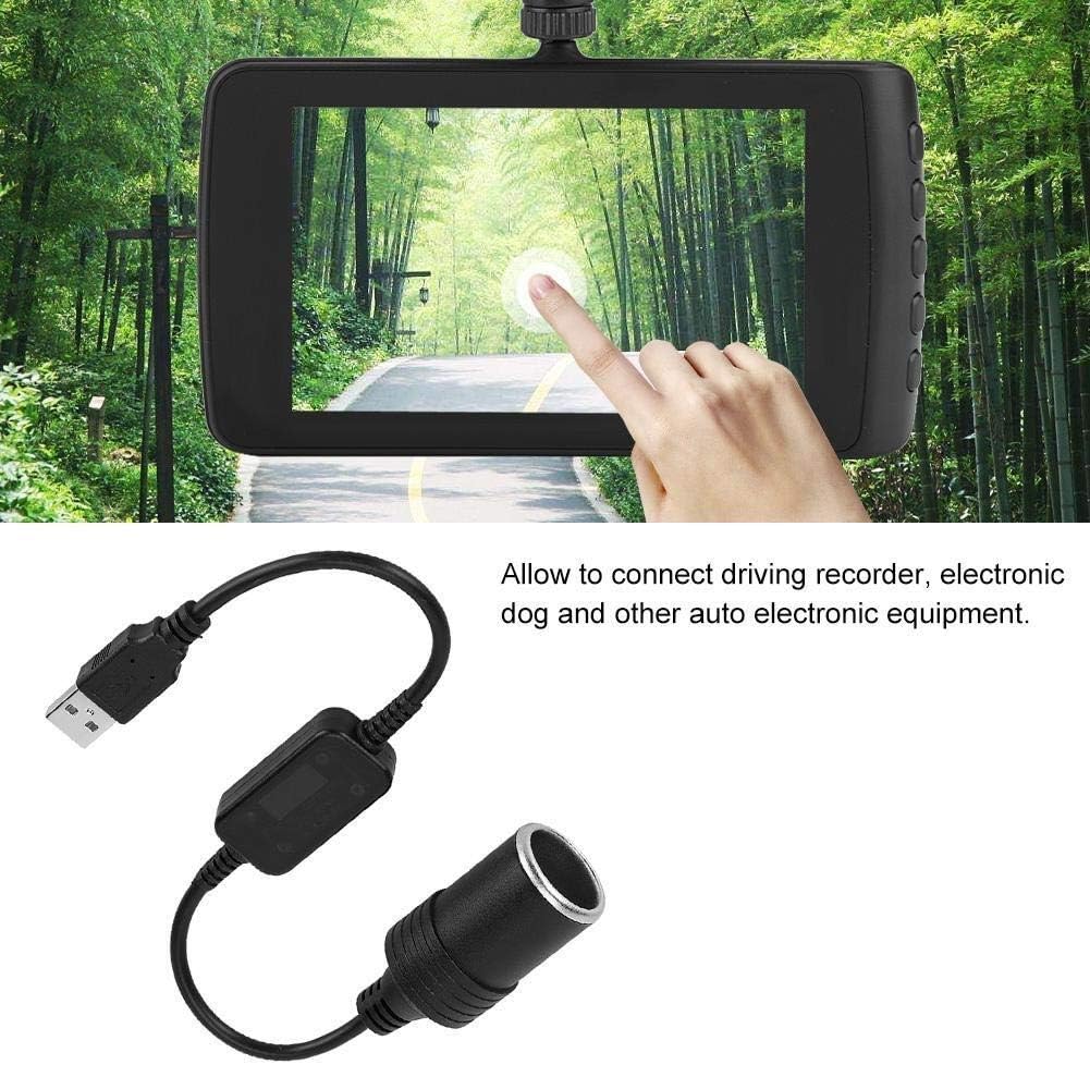 Nikou Cigarette Lighter Socket Adapter 12V USB Car Adapter 5V to Male Female Converter