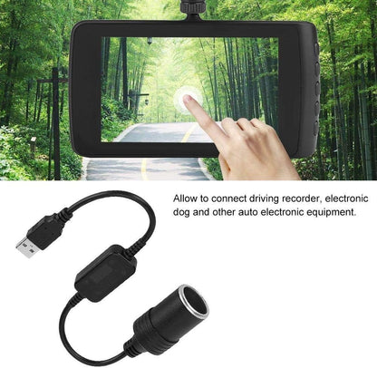 Nikou Cigarette Lighter Socket Adapter 12V USB Car Adapter 5V to Male Female Converter
