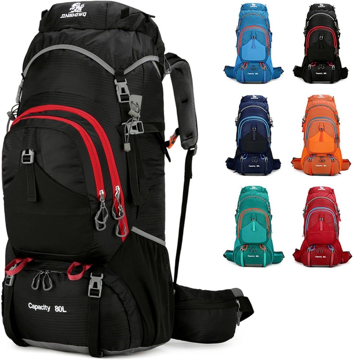 80L Backpack Outdoor Sports Hiking Backpack Multi-Functional Sports Travel Luggage Camping Large Capacity Mountaineering Bag
