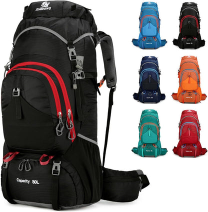 80L Backpack Outdoor Sports Hiking Backpack Multi-Functional Sports Travel Luggage Camping Large Capacity Mountaineering Bag