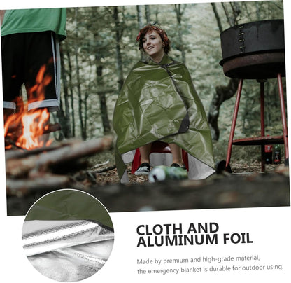 UPKOCH Emergency Thermal Insulation Blanket Camping Emergency Blanket for Outdoor Survival Windproof Rainproof First Aid Warmth for Camping Hiking and Travel