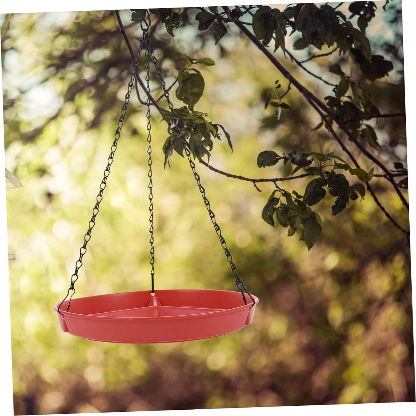 Bird Hanging Feeder with Bath Basin Multi Function Outdoor Bird Feeder Compartmentalized Design for Feeding and Watering Needs Easy to Clean and Durable