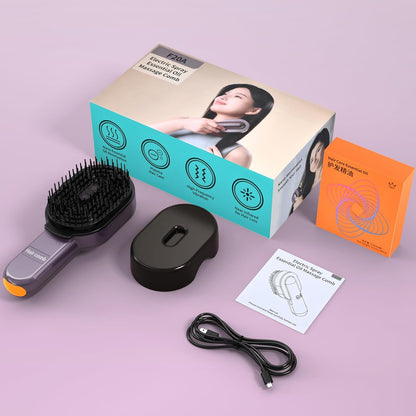 Scalp Massager Hair Oil Applicator Massage Brush, Electric Scalp Massage Brush, Vibration Massage Comb 4 Ways
