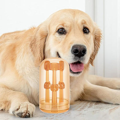 Dog Toothbrush, Pet Cleaner, Soft Bristle Brush, 3.74x2.17x2.17 inches, Complete Oral Care Set, Teeth and Tongue Hygiene Tool for Cats, Home Grooming Routine