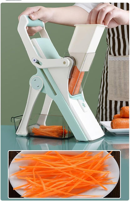 Cucumber Slicer - Food Cutter Slicer,5-in-1 Adjustable Kitchen Tools for Home Cutting Slicing Cooking Shredding Vegetable Fruit Salad Prep