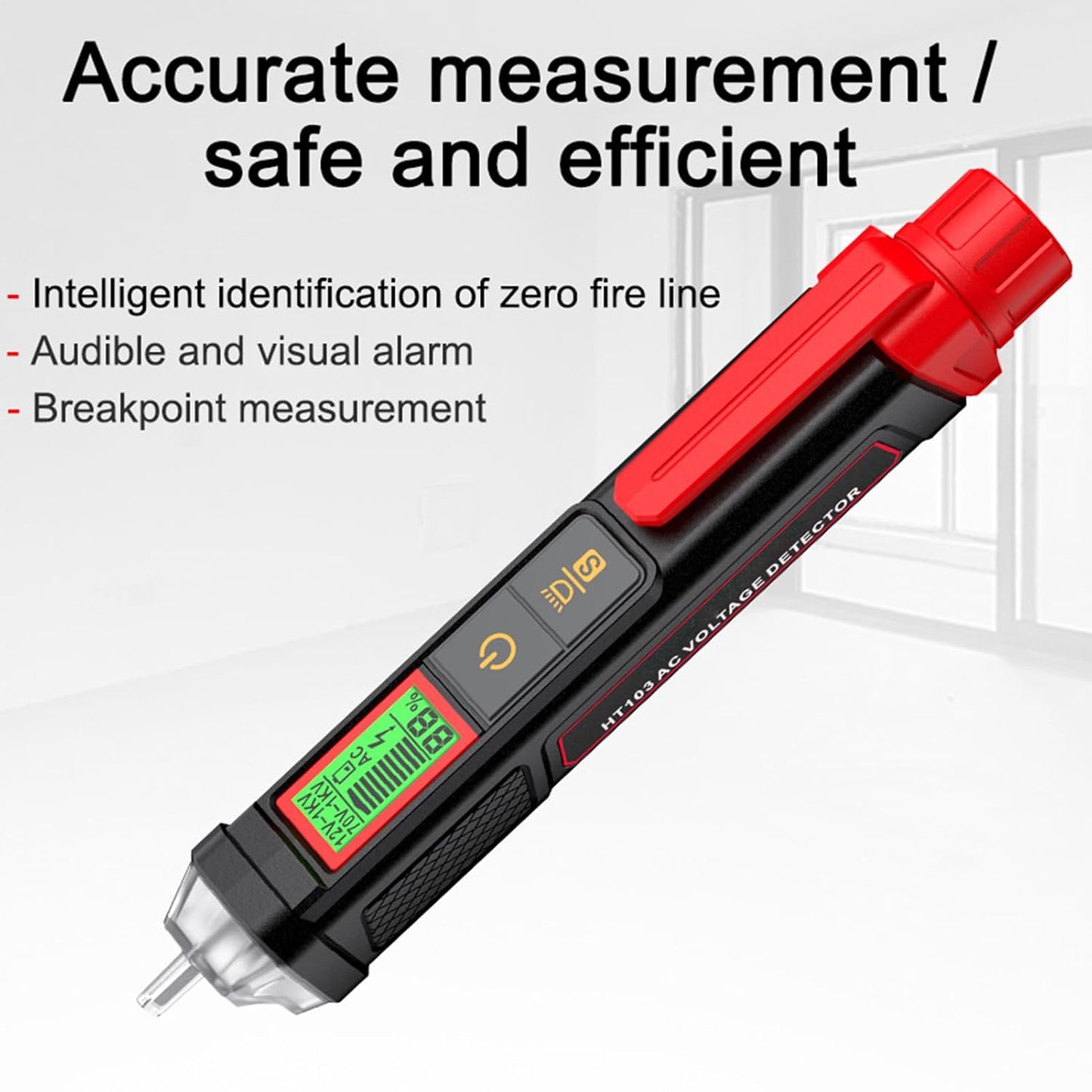 Electricity Tester, Accurate Circuit Detector Pen, LCD Digital Display Contactless Voltage Tester for Industrial, Automotive, Home, Car, Electrical Safety Tool, Wiring and Circuits