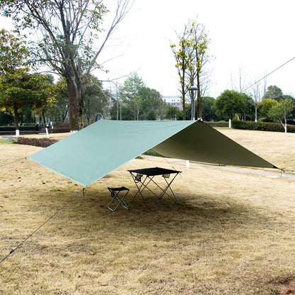 1Pcs 9.5ft*9.5ft Waterproof Tent Tarp Uv Protection with Pouch and Ultralight Hammock Tarps Waterproof Lightweight Camping Gear Haves for Outdoor Backpacking Survival Shelter (Army Green, 2.9m*2.9m)