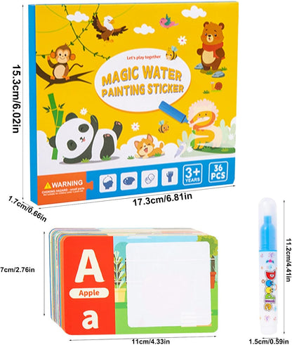 Stickers Books for Kids, Reusable Toddler Busy Book, Educational Activity Set, Interactive Learning Toy, Pages, Fun Travel Entertainment, for Airplane Preschool Play